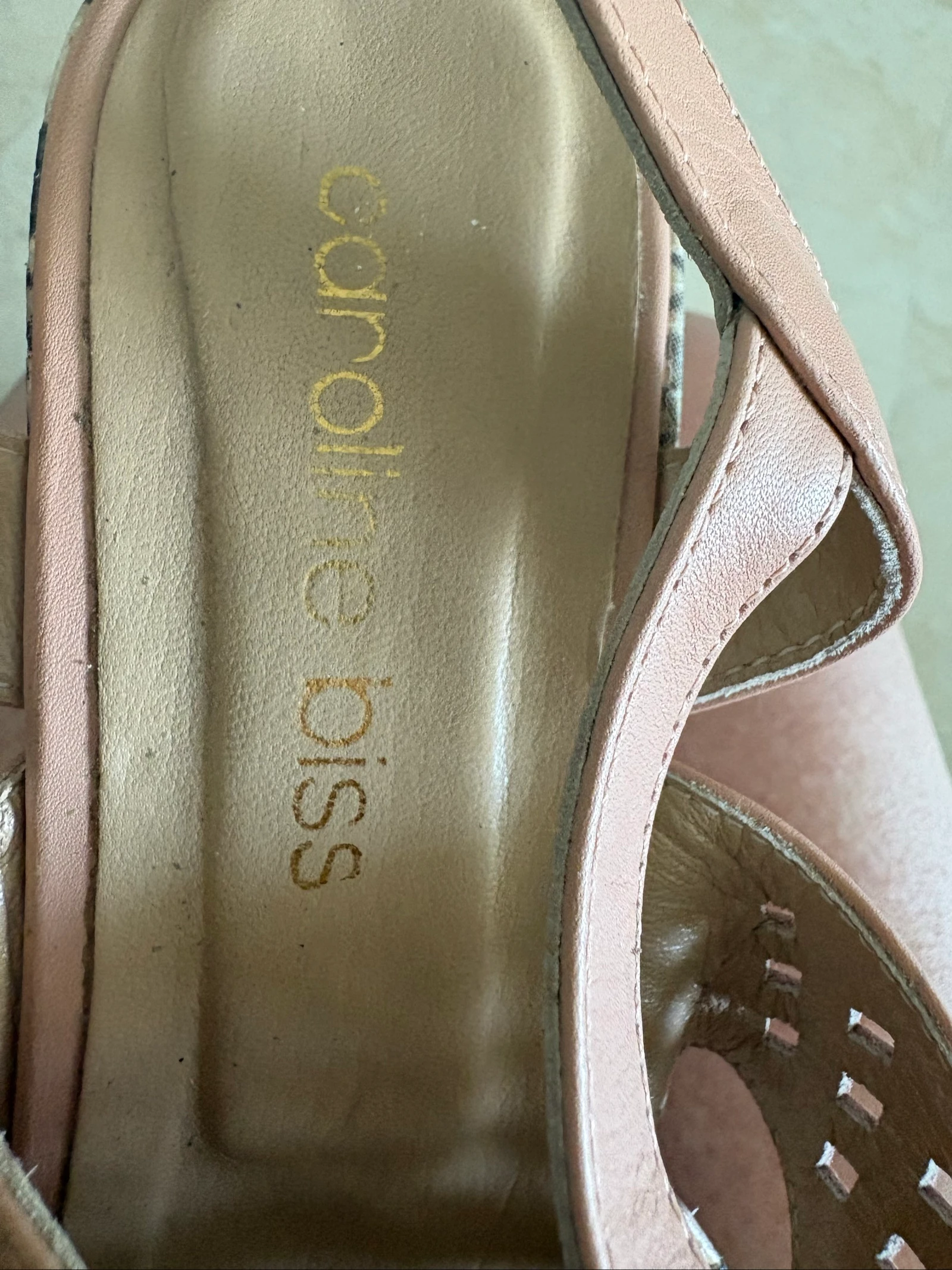 Sandales compensées Caroline Biss cuir rose 41 – photo 2